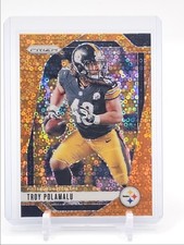 TROY POLAMALU 2024 PANINI PRIZM FOOTBALL ORANGE DISCO STEELERS Q4561