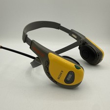 Sony Walkman Sports SRF-HM55 AM/FM Radio Yellow Headset Tested Works Vintage