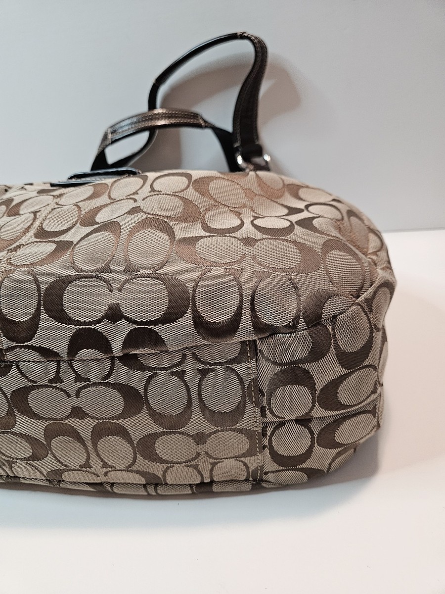 Coach F19445 Soho Signature Canvas Khaki/brown Hobo Bag