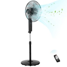 16-Inch Pedestal Fan, Standing Floor Fan with Remote Control, 3 Speeds & 3 Modes