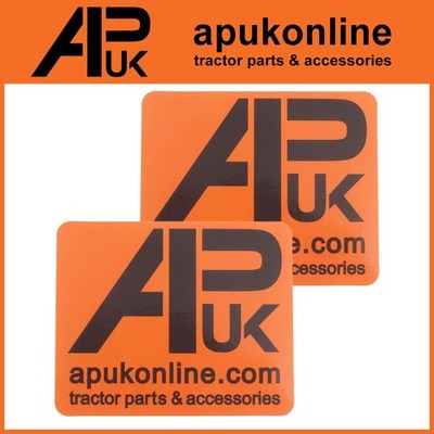2x APUK Branded Sticker PVC Vinyl Decal Orange Logo Gift Car Tool Box Tractor