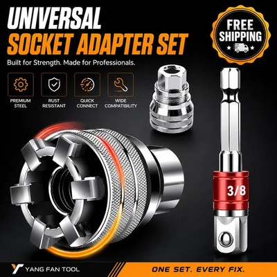 RAK USG719AS Socket Grip Multi-Function Ratchet Wrench with Universal Adapter