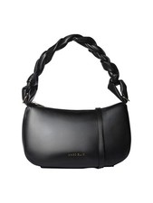 Borsa a Spalla Deep Bag Marc Ellis Poliuretano Beige Manico Intrecciato Black B