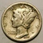 1926 S Mercury Dime 90% Silver F-VF  "Actual Coin Pictured - Not Cleaned"