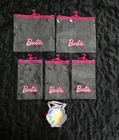 Vintage Barbie Closet Wardrobe Accessory Lot 5 Garment Bags Hangers + Shell Bag