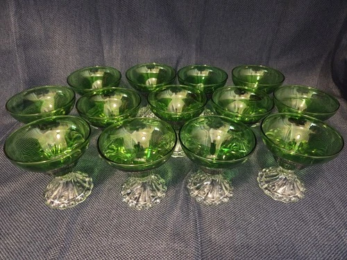 Anchor Hocking Burple Inspiration Emerald Green Champagne Glass - 4" Tall