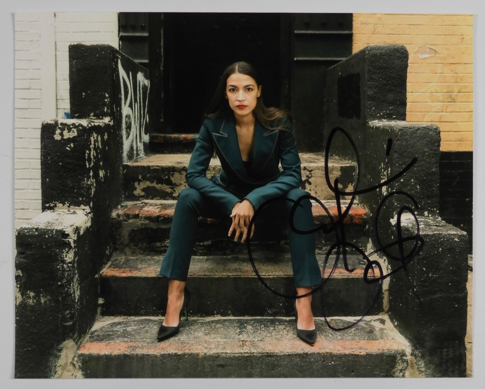 Alexandria Ocasio-Cortez AOC Autograph Signed Photo ACOA COA
