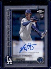 2025 Topps Chrome Update Justin Wrobleski Rookie Debut Auto RC #CRDA-JW Dodgers