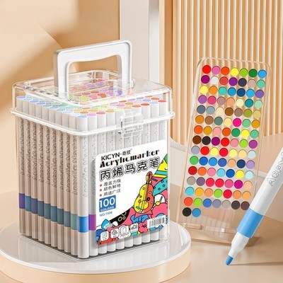 Wasserwaschbare Acrylmarker für Kinder - blutenfreie, schichtbare, farbige Stifte