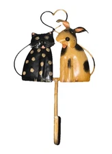 Decorative Metal Dog & Cat Wall Hanging Hook Adorable