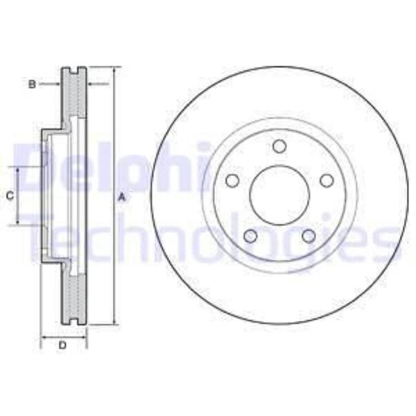 Delphi 2X Bremsscheibe Vorne Ø297 Mm BelüFtet FüR Mazda CX-5 KE GH 2.2 D 2.0-image