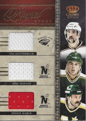 2011-12 Crown Royale Royal Lineage Jersey Clutterbuck Dennis Maruk Mike Modano