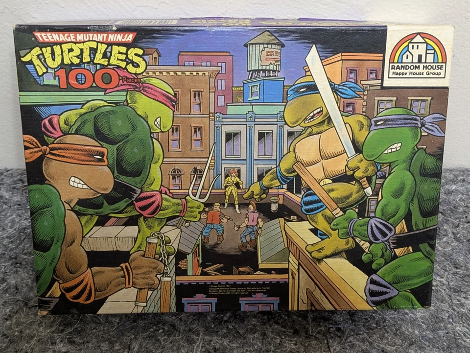 Rompecabezas Teenage Mutant Ninja Turtles Tmnt 100 piezas techo 1987 vintage Foto 3 de 4