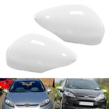 1 Paar Weiß Spiegelkappe Gehäuse Abdeckung Für Ford Fiesta VI CB1, CCN 2008-2017