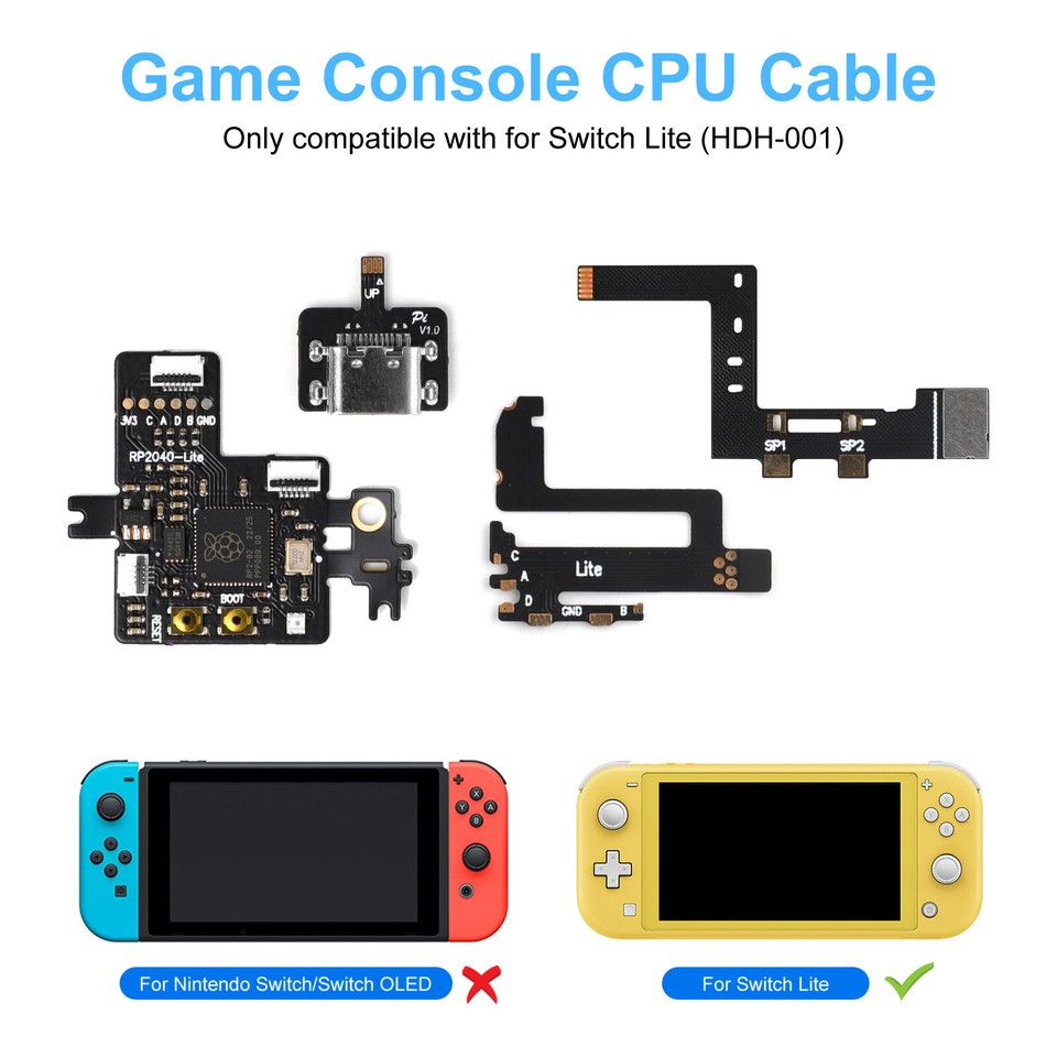Console Cable RP2040 Chip Replacement Parts Repair Tool for Nintendo