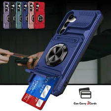 For Samsung A16 A26 A36 A56 5G A35 A15 A14 Shockproof Stand Card Case w/ Screen 