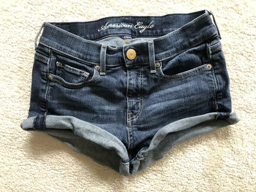 American Eagle AR Stretch Denim Distressed Jean Shorts Size 2 EUC - Picture 9 of 12