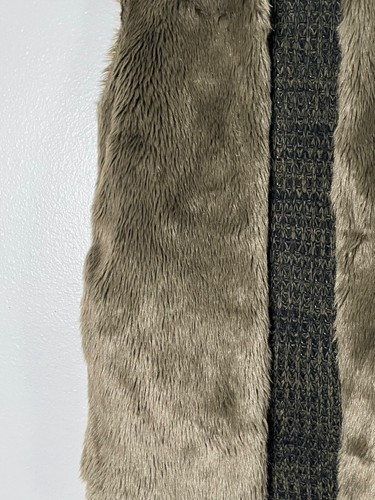 Faux Fur & Knit Vest For Women Size S By B-Sharp Brown - Picture 2 of 6