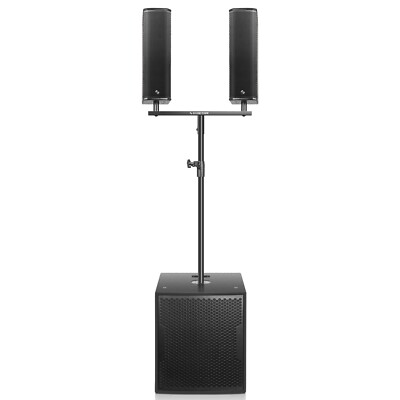 Sound Town Line Array Set, One 18'' Sub, Two Column Speakers Black (PS-18SP3B2.1)