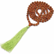 8mm Natural Rudraksha 108 Buddha Beads Bracelet Chakra Men Yoga Metal