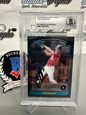 JOE MAUER 2003 BOWMAN CHROME ROOKIE RC SIGNED BASEBALL ON CARD AUTO BECKETT BGS