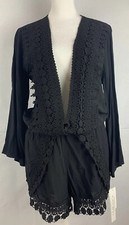 NWT, la blanca resortwear Small black swimsuit romper cover up, NEW Boho