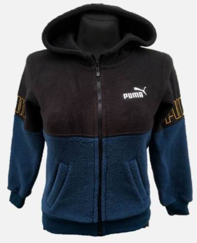 Puma Power Kinder Hoodie 670965-73 Pullover Sweatshirt Schwarz Gr.  13-14 & S - Picture 1 of 4