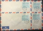 4 Hong Kong ATM/Frama MI#1 FDC $1.70 to Belgium CVP
