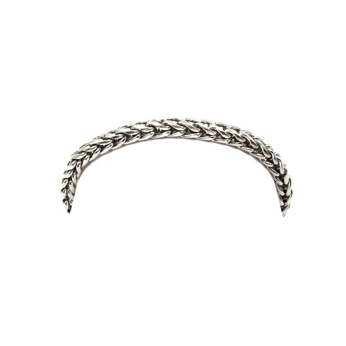 Pulsera trenza maciza plata 925 19cm joyería moderna hombre 5mm pulsera trenza 31g - Imagen 10 de 18