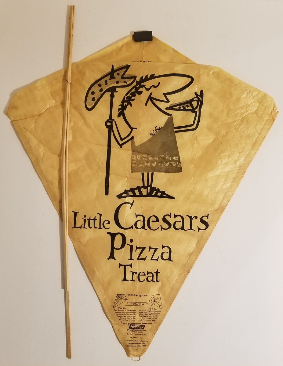 Rare Circa 1964 Little Caesars Pizza Treat Hi-Flier Paper Kite