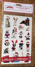 Holiday Time CHRISTMAS Animals Dogs Cats Pig Duck Santa Hats Antlers Stickers
