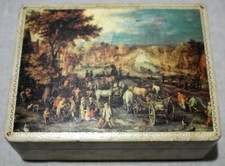 Bulova rare vintage watch box image on silk Made in Italy good condition