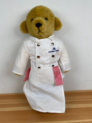 ぬいぐるみ Merrythought London Hilton Chef Bear RARE London Hilton Hotel Chef Teddy Bear Merrythought