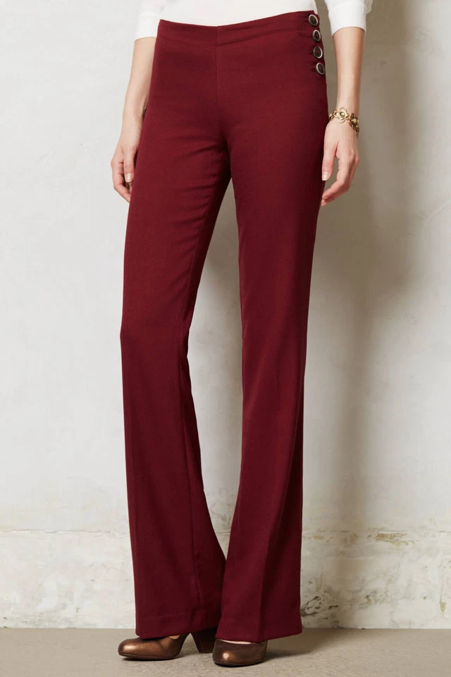 Calça Elevenses Brighton pernas largas tamanho 0, 2, 4, 6, 8 nova com etiquetas Anthropologie T