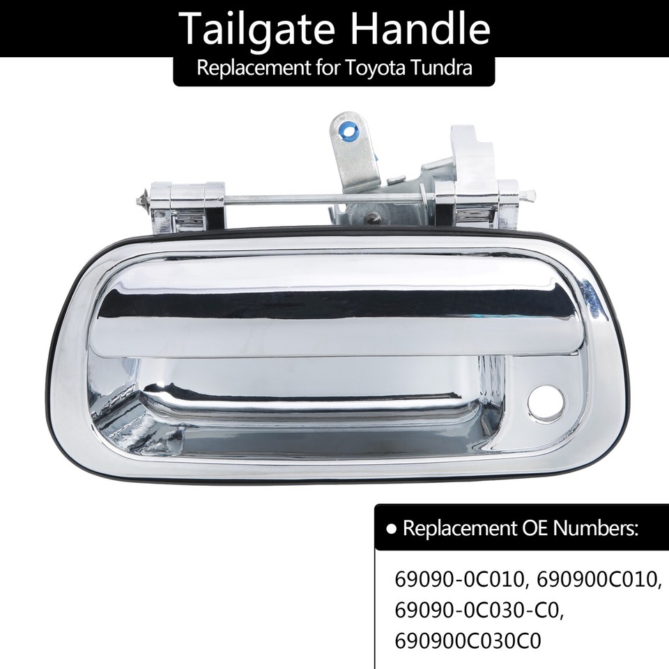 HLA10398 Tailgate Handle Replacement 2000-2006 - Direct Fit Black Plastic Liftgate Latch (Fits 690900C010) Toyota Tundra Tailgate Handle