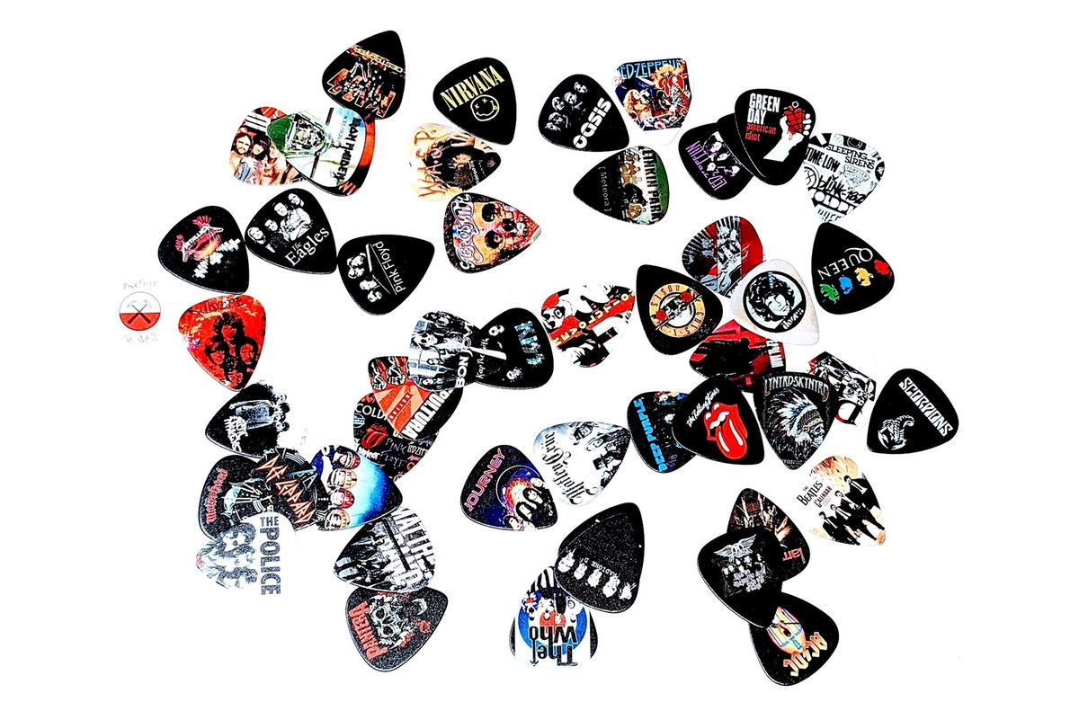 High Quality Legendary Bands Guitar Picks - 50 popular band
