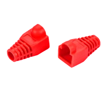 RJ45 Red Strain Relief Boot End Cap for Cat5/5e Cat6 Ethernet Cable Plug Lot
