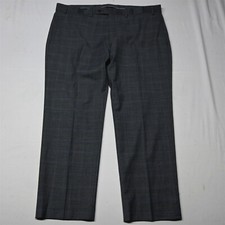 Michael Strahan 42x30 Gray Glenn Check Straight Suit Slacks Dress Mens Pants