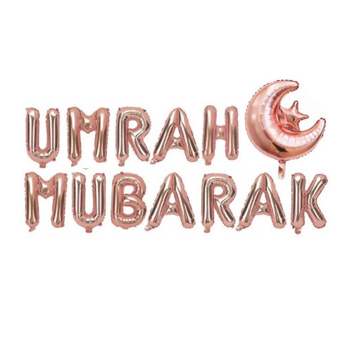 New Bumper Umrah Mubarak Pack 2 Banners Bunting Balloons Decorate And Celebrate - Picture 14 of 18