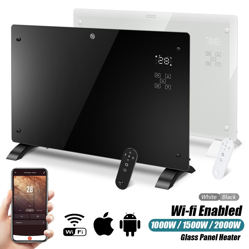 Glass Panel Heater Radiator Wifi App Smart Timer ECO Wall Mount Electric  Heater | eBay
