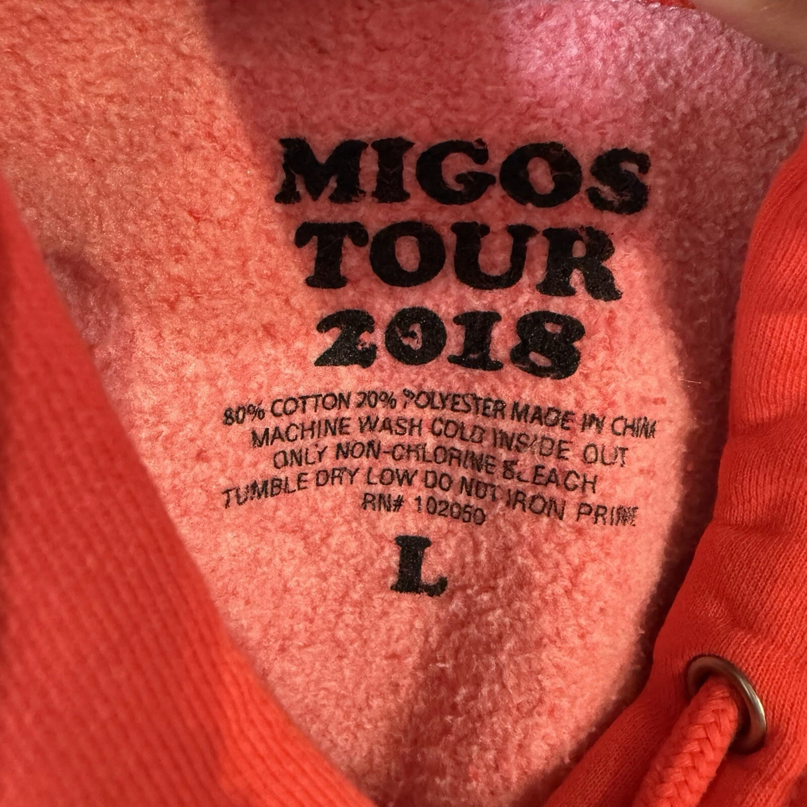 UNDERCOVER Felpa con cappuccio Migos Tour 2018 Culture II rossa maglione manica lunga taglia L hip hop