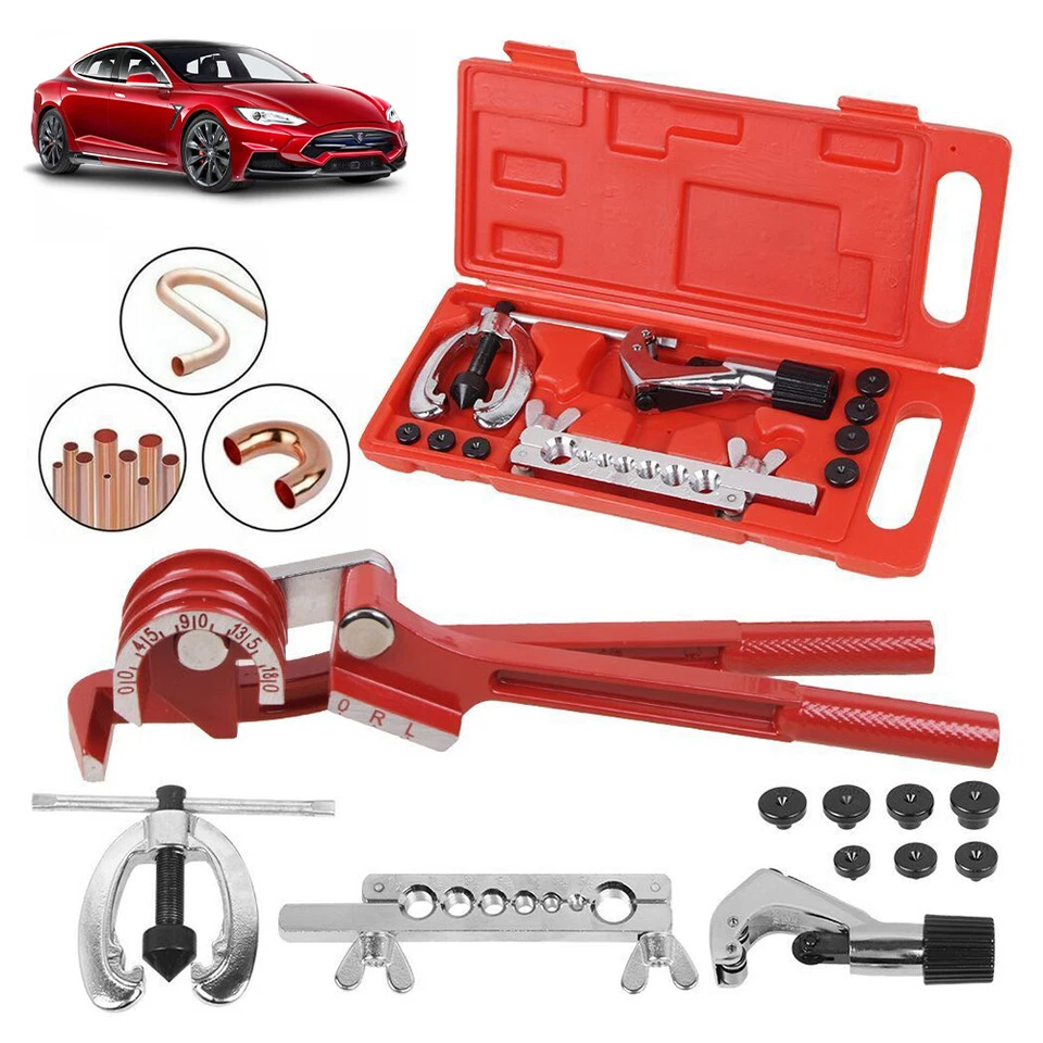 Bördelgerät +10m Bremsleitung Bremsrohr Stahl 4,75mm +Verbinder+Verschraubungen - Bild 2 von 4