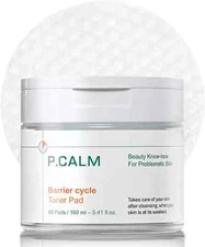 P.CALM Barrier Cycle Toner Pad Korean Skincare Daily Toner Pads 60 Ct