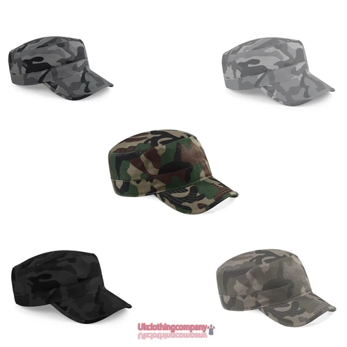 Beechfield Military Cap Camouflage Adults Army Peak Hat Baseball Camo Urban
