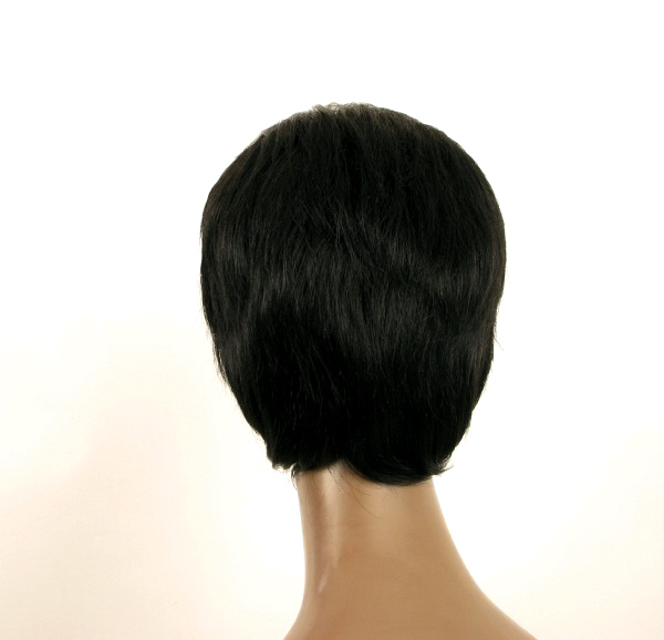 Perruque Courte Afro En Cheveux Naturels 100% Humains - Noir - Bonnet Moyen