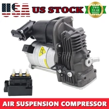 W221 Air Suspension Compressor Pump+Air Valve Block For Mercedes S550 2007-2013