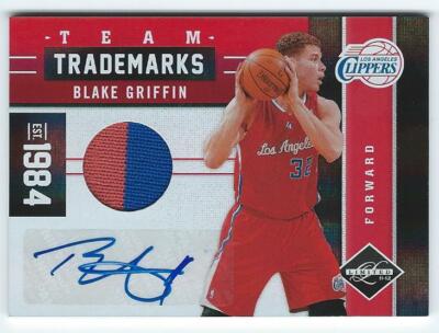 2011-12 Blake Griffin 4/5 Leaf Limited Auto Jersey Patch Team Trademarks #15