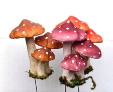 Fairy Garden Mini Mushroom Picks Set Of 3
