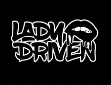 LADY DRIVEN BITE 6X3 Vinyl Decal / Sticker / Window Sticker Graphic