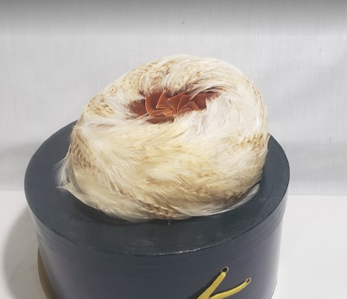 Antique Feather Hat Hattie Carnegie French Shops Filene's Boston Vintage Hat - Imagen 2 de 7